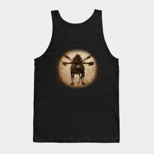 Australian Sheperd Surreal Steampunk Artwork, Dog Lover Tank Top